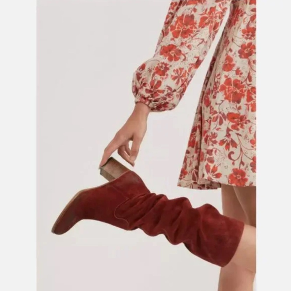 Free People Cleo Slouchy Boots / RUST NWOT